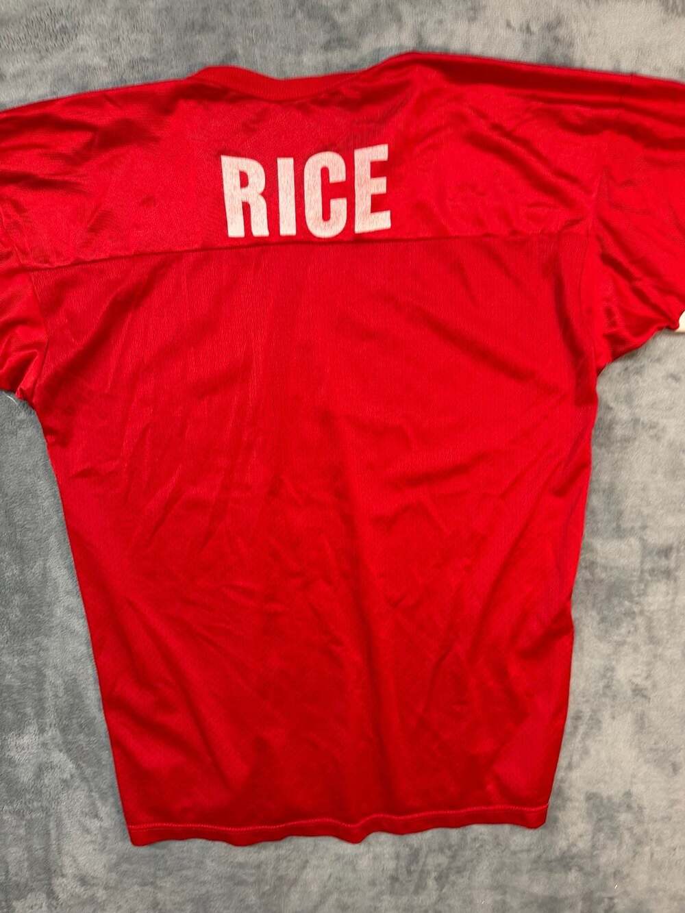Vintage Champion Rice Red Jersey Size 48 XL